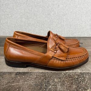 Johnston & Murphy Loafers Men 11M Brown Leather Tassels Dress Shoes